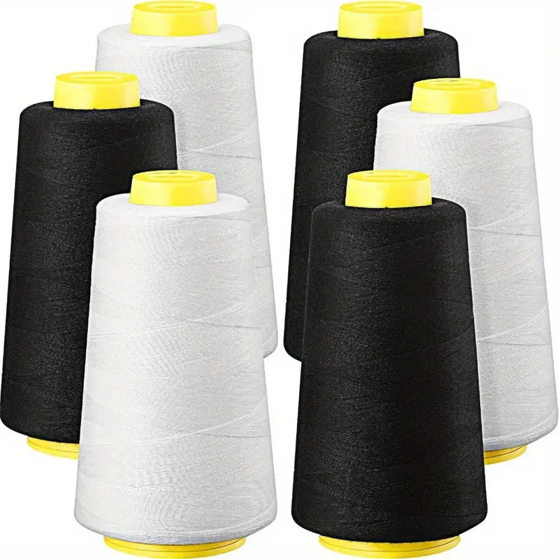 Serger Thread Cone - 3 cones de linha overlock pretos