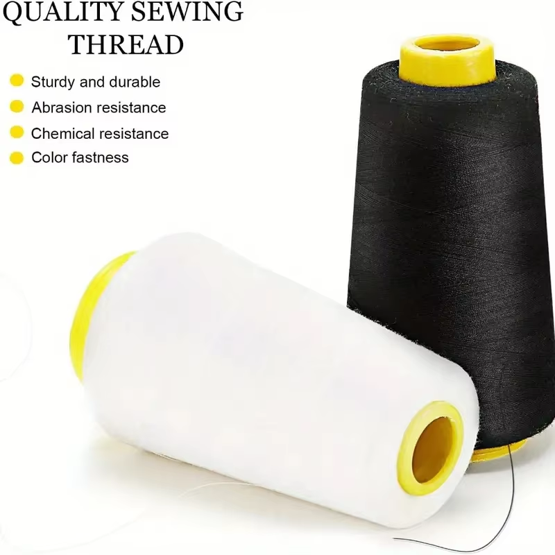 Serger Thread Cone - 3 Cones de Linha Overlock Preta
