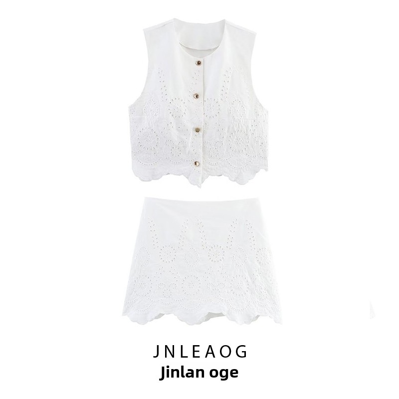 Sewing Vest - JNLEAOG Blusa Fena Estilo Colete Vazado