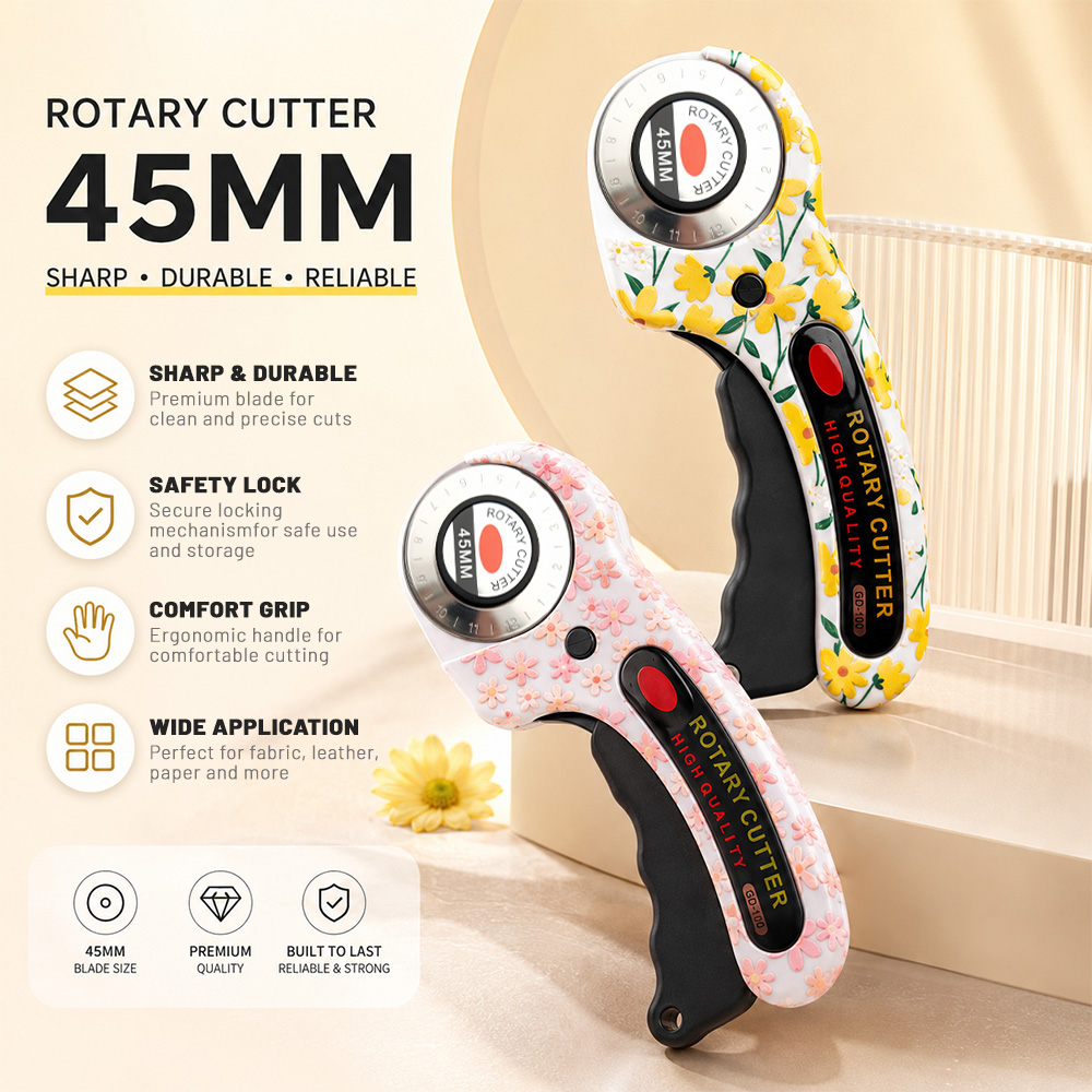 Rotary Cutter Fabric - Cortador Rotativo 45mm para Papel, Costura,