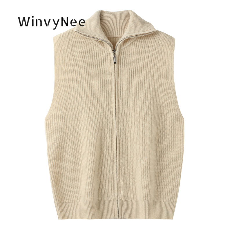 Sewing Vest - Colete Feminino de Tricô WinvyNee em