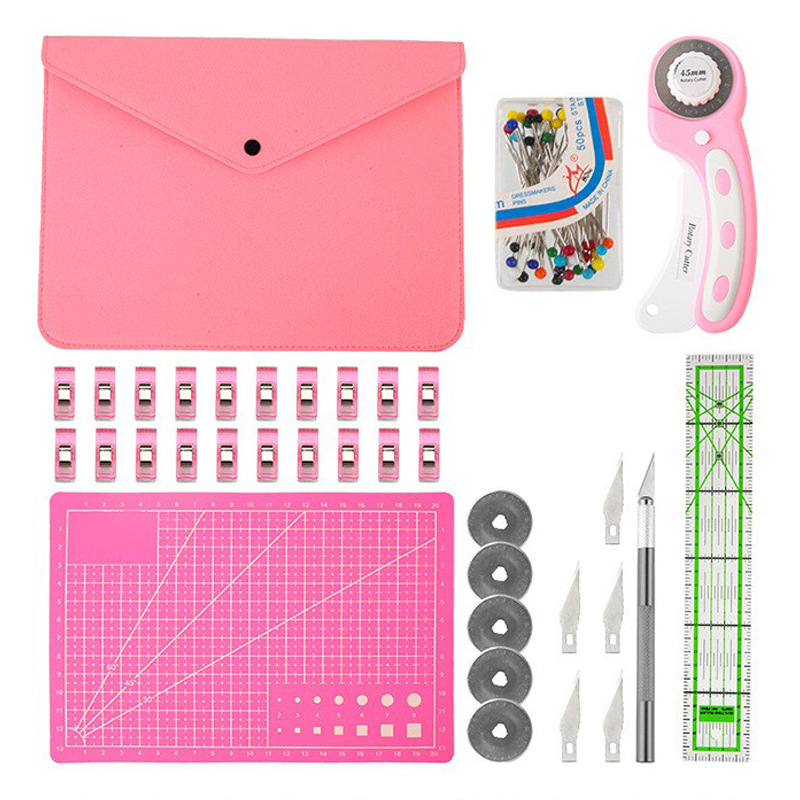 Rotary Cutter Fabric - Rotary Cutter Set, Kit Quilting Rosa