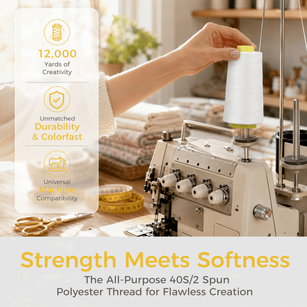 4 Peças de 3000 Jardas Cada, C - Serger Thread Cone avaliação e preço