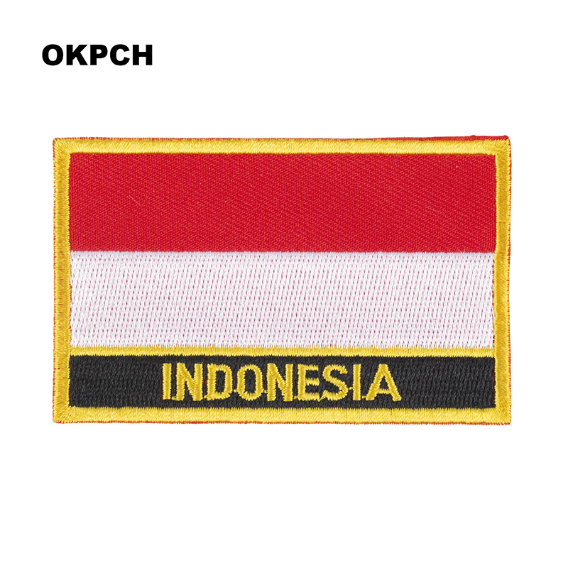 Patches bordados de bandeira d - Sewing Indonesia avaliação e preço