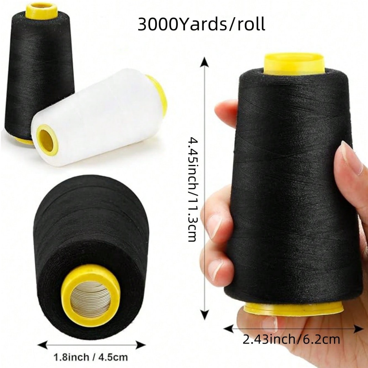 1-6 rolos 3000 jardas cada lin - Serger Thread Cone avaliação e preço