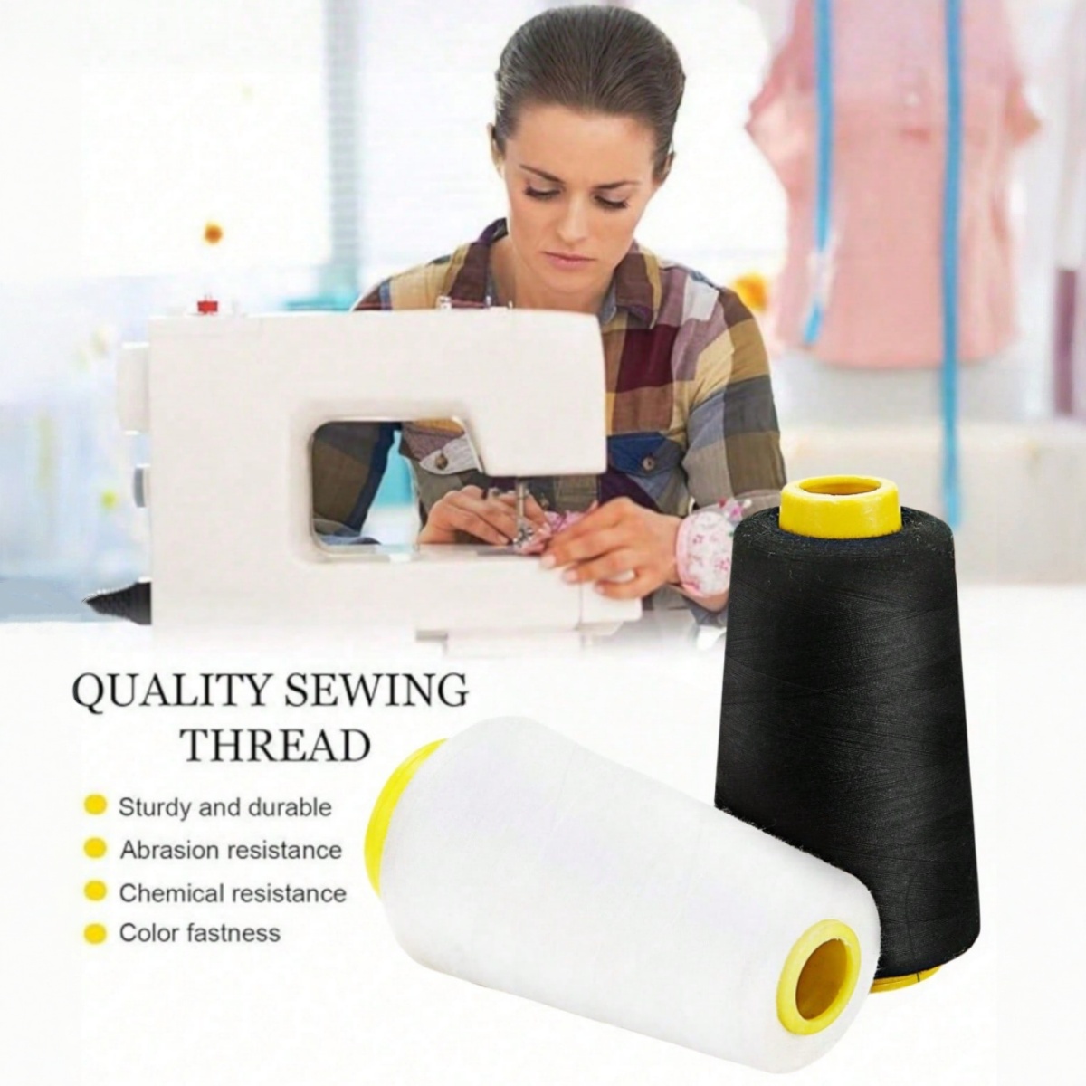 1-6 rolos 3000 jardas cada lin - Serger Thread Cone avaliação e preço