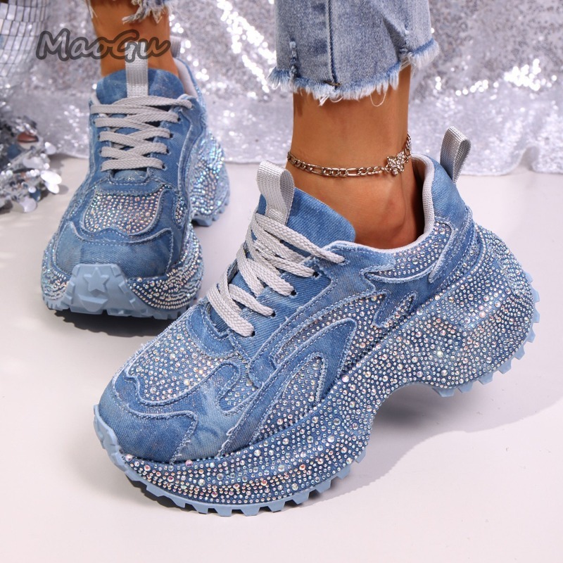 Moda strass feminino chunky tê - Sewing Garment avaliação e preço