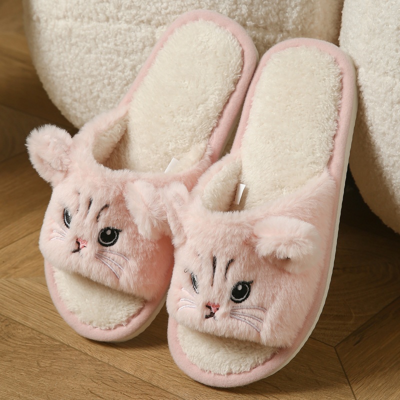 Chinelos de Pelúcia de Gato Fo - Sewing Garment avaliação e preço