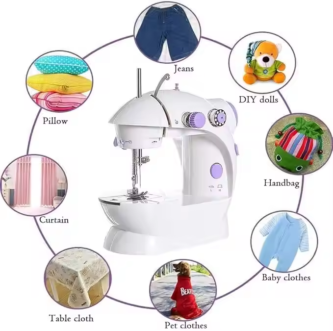 Mini máquinas de costura elétr - Sewing In Textile Industry avaliação e preço
