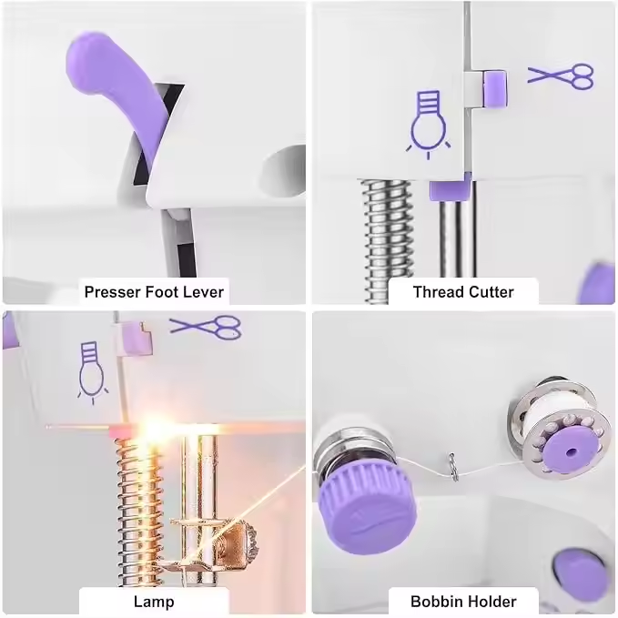 Mini máquinas de costura elétr - Sewing In Textile Industry avaliação e preço